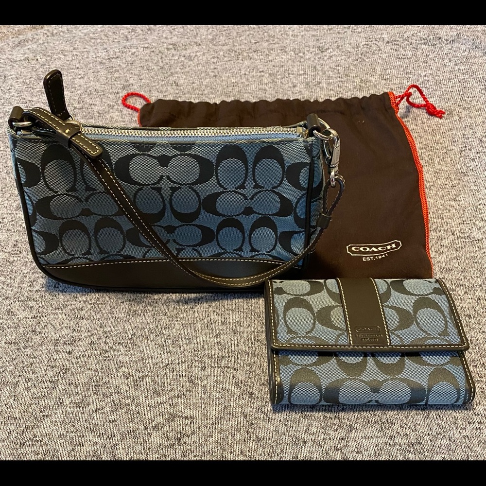 Coach Signature Vintage Handbag and Wallet set